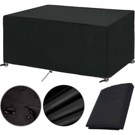 Housse Salon de Jardin 200x100x75cm Protection Bache Table de Jardin Mobilier Extérieur Imperméable Coupe-Vent Anti-UV Résistant Au Froid Housse de Meuble Tissu Oxford (200x100x75cm) (1/4)