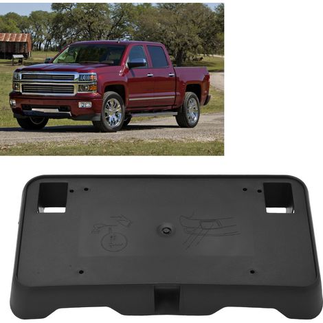 (Spécifications américaines) Porte-étiquette de plaque d'immatriculation avant pour Chevrolet Silverado 1500 (2016-2018) (1/5)