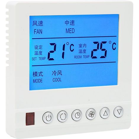 Thermostat intelligent AC220V, régulateur température eau pour climatisation centrale, interrupteur 3 vitesses, contrôleur mural intérieur (1/5)