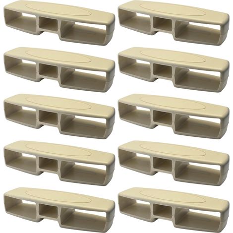 10x Curseur de latte double 38 x 8 mm réglage dureté sommier en plastique Guide Fermetté Variateur Poussoir Lombaire, Beige (1/5)