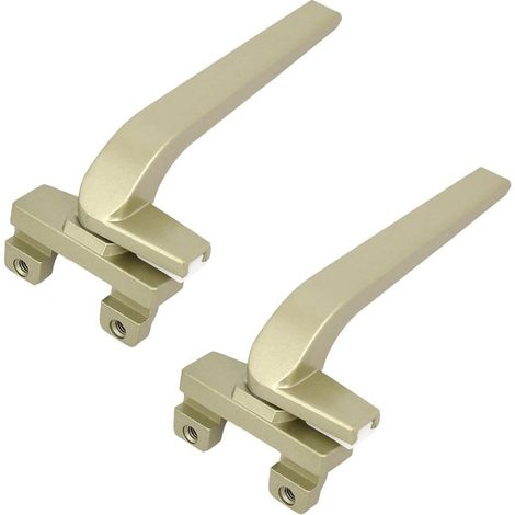 Zinklegierungsflügelfenster-Verriegelungsgriff-Griff rechte Champagner à main 2pcs (bbdd04b7b237b12e (1/4)