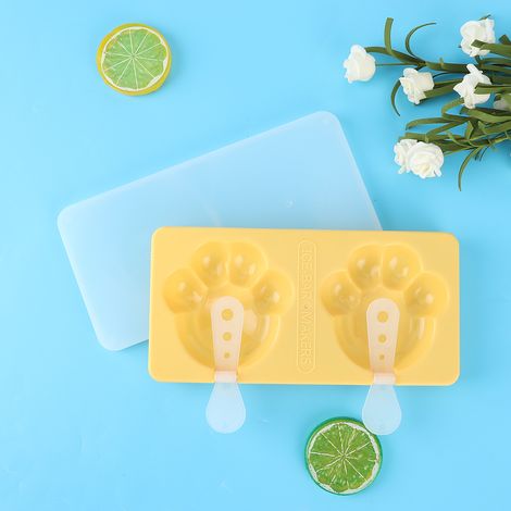 Moule à glace en forme de patte, moule à glace patte d'ours, moule à glace dessin animé, moule à faire soi-même, jaune (1/5)
