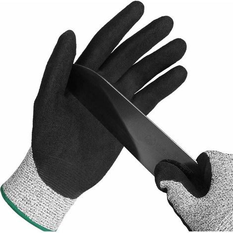 Level 5 Protection Gloves, Stainless Steel Mesh, Suitable for Oyster Shelling, Carving, Gardening and Sculpture Work Gloves (One Size) (1/5)