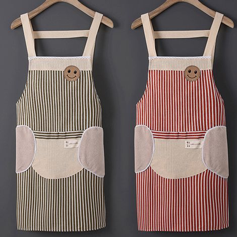 Ensemble de 2 tabliers lavables pour femmes, tabliers à la mode pour la maison et la cuisine, vêtements de travail résistants aux taches, tabliers pour adultes dans les restaurants, tabliers imperméab (1/4)