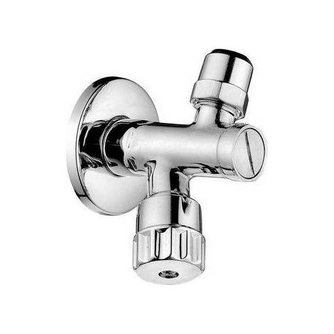 ROBINET DE LAVABO À VIS AVEC FILTRE ET ÉCROU Dimensions : 1/2 x 3/8 chrome