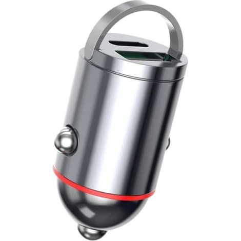 Adaptateur de charge rapide pour voiture, compatible avec téléphones portables, tablettes et caméras embarquées. Prise double port USB et PD30W/65W Type-C. Chargeur de voiture dissimulé. (1/5)