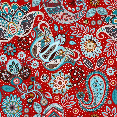 Telas decorativas para exteriores Oxford - Estampado Motif Folklore 2 I DR159 (1/5)