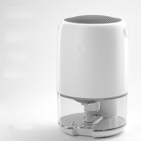 Petit déshumidificateur à semi-conducteurs avec fonction sèche-linge auxiliaire, réservoir d'eau grande capacité, ultra-silencieux, idéal pour la chambre et le sous-sol, blanc. (1/4)