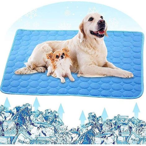 Tapis rafraîchissant pour chien, lavable, antidérapant et doux, couverture rafraîchissante pour animaux de compagnie, été, 70 x 55 cm