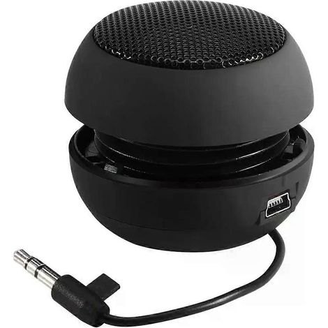 Mini-Reiselautsprecher mit 35-mm-Audiokabel, integriertem Akku und ausziehbarem Lautsprecher für iPod XY-JXLGV (1/4)