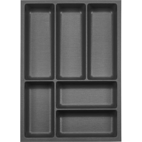 ORGA-BOX 3 Besteckeinsätze Tiefe 473 mm anthrazit Schubladeneinsätze Breite 341 mm für Schubladen 450 mm (1/5)
