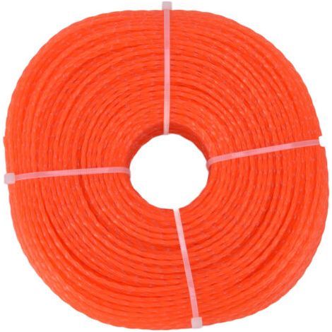 Hochleistungsfähige, geflochtene Schneidfaden 2,4 mm 120 m Orange für Freischneider, kompatibel mit Husqvarna, Ryobi und Stihl Zubehör - (1/5)