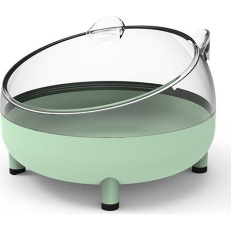 Gamelle antidérapante pour animaux de compagnie, surélevée, amovible, sans bavures, pour nourriture et eau, vert clair