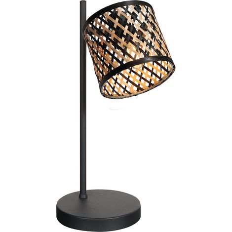 Mexlite - tischlampe - Bambus - natürlich schwarz - bambus metall