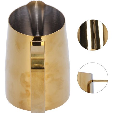 Tasse à latte art en acier inoxydable 304 épais, tasse à mousser le lait, accessoire de café raffiné, tasse à latte art en forme de cygne avec bec verseur incliné, 450 ml (1/5)