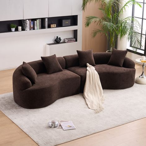 Table basse rotative 70x70x35,5 cm MDF blanc LED double niveau gain de place - CHICFURN (1/5)