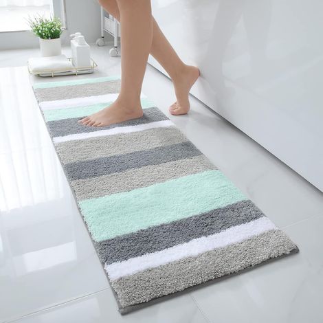 1 Tapis De Bain, Antidérapant, Microfibre Douce, Absorbant, Lavable En Machine, Pour Salle De Bain (1/5)