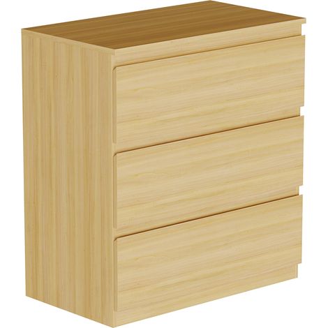 Denver 3 Drawer Chest of Drawers Bedroom Storage Furniture, Pine