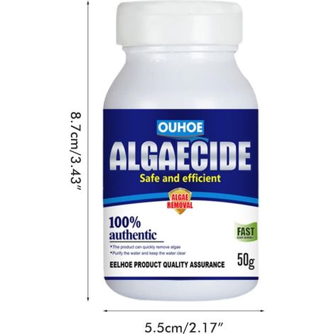Algicide pour aquarium 50 g, anti-algues et anti-mousse pour bassin et aquarium (1/5)