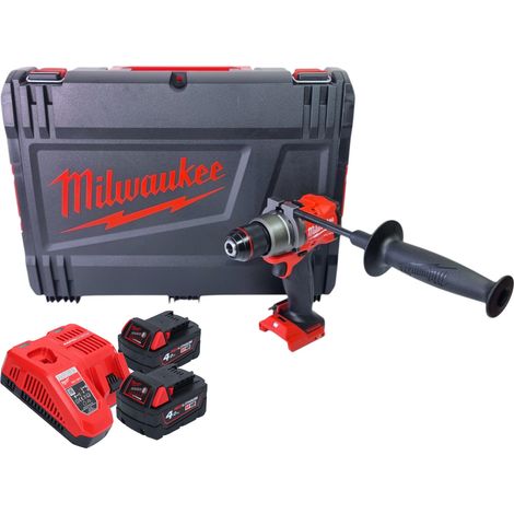 Taladro atornillador a batería Milwaukee M18 FDD3-402X 18 V 158 Nm sin escobillas + 2 baterías de 4,0 Ah + cargador + caja HD (1/5)