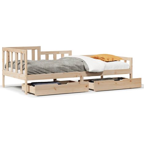 Maison Exclusive - Tagesbett mit Schubladen 90x190 cm Massivholz