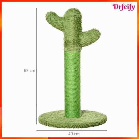 Griffoir pour chat - - Cactus - Sisal - Base bois - 40 x 40 x 65 cm (1/5)