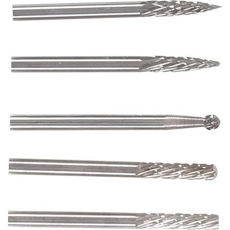 Jeu de fraises hss extra courtes pour outils de type dremel ou proxxon