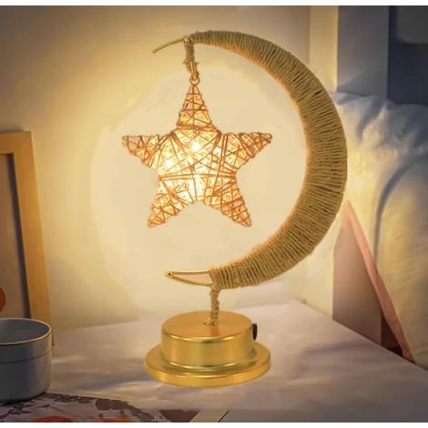 Dekorative LED-Mondlampe, batterie- oder USB-betrieben, Ramadan-Lampe, Nachttischlampe für Kinder, Tageslampe für Kinder (1/4)