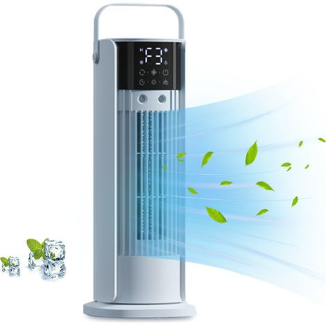 16-Zoll-Turmventilator mit Sprühnebel, 700-ml-Wassertank, 180°-Oszillation mit Fernbedienung, blattloser Tischventilator, 3 Geschwindigkeitsstufen, Timer, Kühlventilator für Schlafzimmer, Schreibtisch (1/4)