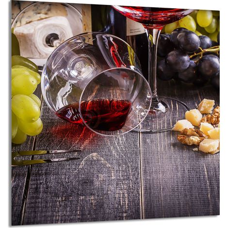 GLASPLATTE FÜR KÜCHE 60x65 Wein (1/5)