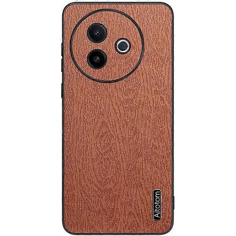Compatible pour vivo Y39 5G Case Texture Bois PU Cuir Enduit PC TPU Couverture de téléphone (1/5)