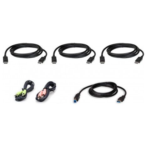 ATEN Kit de cable para KVM seguro DisplayPort triple display USB de 1,8 m