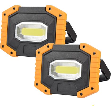 Wiederaufladbare LED-Arbeitsleuchte – 30 W, tragbar, wasserdicht, für Baustellen – Akku- und USB-betriebener Fluter – COB-Campingleuchte – Garagen- und Angelleuchte (1/4)