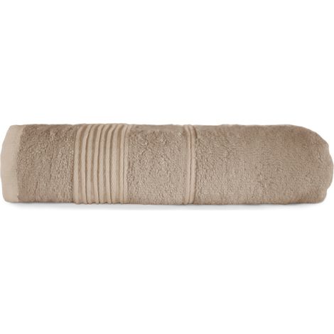Badetuch 50x90 cm aus natürlicher Bambusfaser, kaffeefarben (1/5)