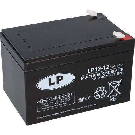 Landport Bleiakku 12V 12Ah AGM Batterie NSA LP12-12 T2