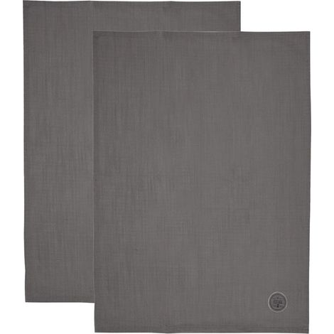 Gray Cotton Kitchen Towels, 70x50 cm, Set of 2 (1/5)