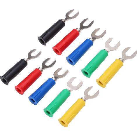 J.20019 6-mm-U-förmiger Bananenstecker, hochdruckbeständiger Y-förmiger Bananenstecker mit 4-mm-Buchse (1/5)