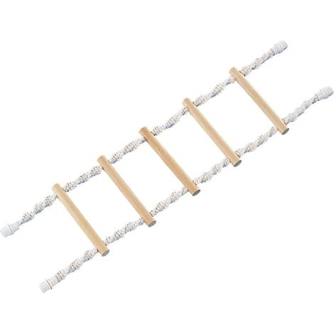 Nobby, scaletta in Cotone con 5 gradini in Legno per pappagalli e Piccoli Animali, 75 cm x 20 cm