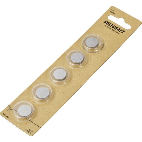 VOLTCRAFT Pile bouton CR 1632 3 V 5 pc(s) 130 mAh lithium VC-11888235