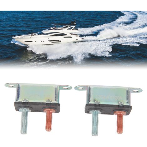 Disjoncteur à réarmement automatique 12 V/24 V, disjoncteur de surintensité à ailettes fixes, disjoncteur universel pour véhicules et bateaux, 20 A (1/5)