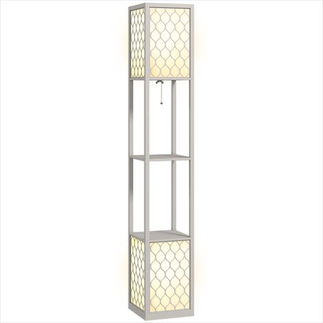 Lampe de table Lampadaire étagère 2 lumières 4 niveaux MDF 26 x (1/5)