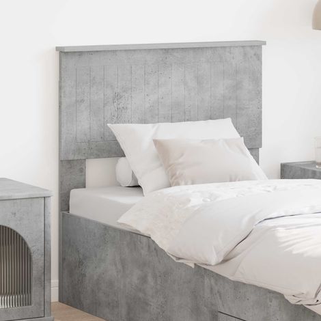 Kopfteil Beton Grau Holzwerkstoff