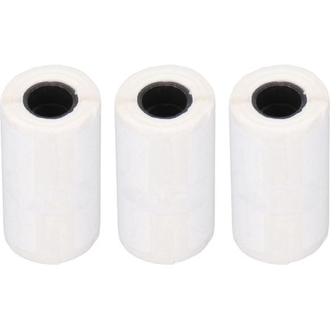 3 Rouleaux Papier Thermique Autocollant Blanc Impression Nette Décollage Facile Papier Étiquette Thermique pour Maison Petite Entreprise 50x20mm/1.97x0.79in (390 Feuilles) (1/5)