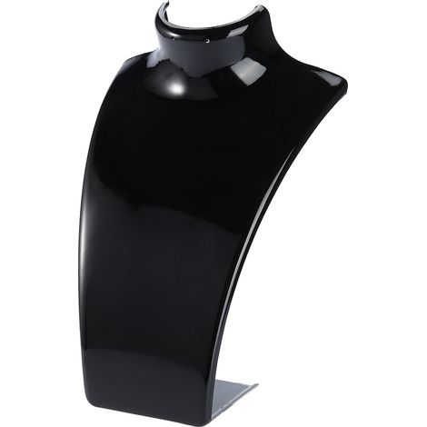 Tête de Mannequin Porte-Bijoux Noir pour Colliers et Boucles d'Oreilles - Présentoir Élégant pour Boutique (1/5)