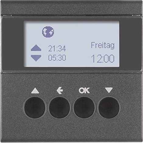 HAGER  PROGRAMMATEUR POUR VOLET AM SANS B ANTHRACITE BERKER 85741185