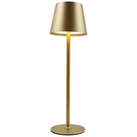 Lampe de bureau sans fil à intensité variable, LED tactile 3 couleurs, avec USB-C(Or) (1/5)