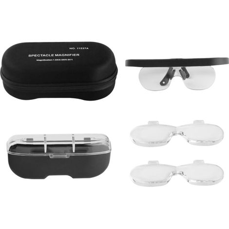 Loupes 1,5/2,5/3,5X Loupe de bijoux montée sur tête de casque avec plusieurs lentilles pour l'artisanat d'horloge montre outil de réparation électronique de loisirs (1/5)