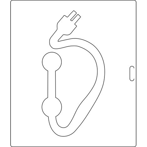 Pochoir pour signalisation horizontale - Véhicule électrique 600x1200mm - 8005948 (1/3)