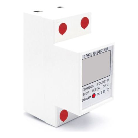 Ciel-Compteur d'énergie électrique, moniteur de consommation d'énergie, 5-80A 220V 50Hz (1/5)