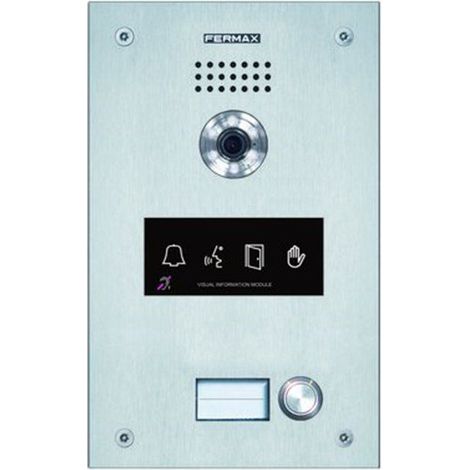 Placa marine antivandálica con cámara gran angular y sistema DUOX PLUS 2 hilos